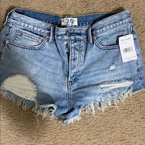Free people denim shorts
